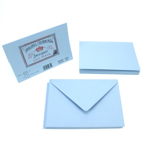 Crown Mill Classics Luxury Schreiben, Briefkarten &Farbe: 15 C6 Umschläge, Größe, Blau Cover