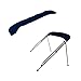 MSC 3 Bow 4 Bow Bimini Top Boat Cover with Rear Support Pole and Storage Boot(Navy, 3 Bow 6'L x 46
