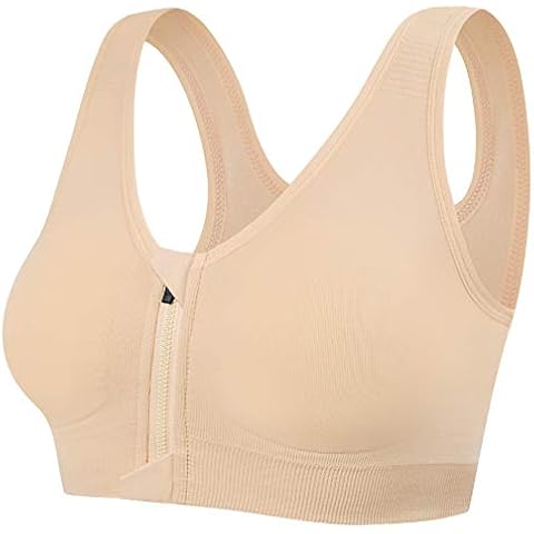 UMIPUBO Sujetador Deportivo Mujer con Cremallera Frontal y Almohadillas Extraíbles Cover