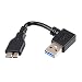 Smays Right Angle USB 3.0 to Micro-B Data Sync and Charger Adapter Short Cord (4-Inch = 10 Centimeters, Black)