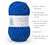 MOJADREAM Marshmallow Yarn 3PCS 3.5oz Soft Chenille Yarn for Amigurumi Baby Blanket Yarn: No Shedding Soft Easy to Knitting and Crocheting Bulky 5# Yarn 3 Skeins of 100g (Princess Blue)