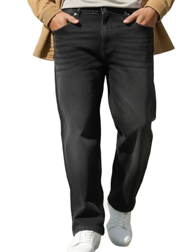Image of Urbano Plus Men Mid Rise Regular Fit Washed Jeans Stretchable
