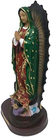 Miniatura 3 de miSantuario Virgen De Guadalupe Con Bandera México 12 pulgadas Nuestra Señora de Guadalupe Bandera de México Estatua de Resina #19998