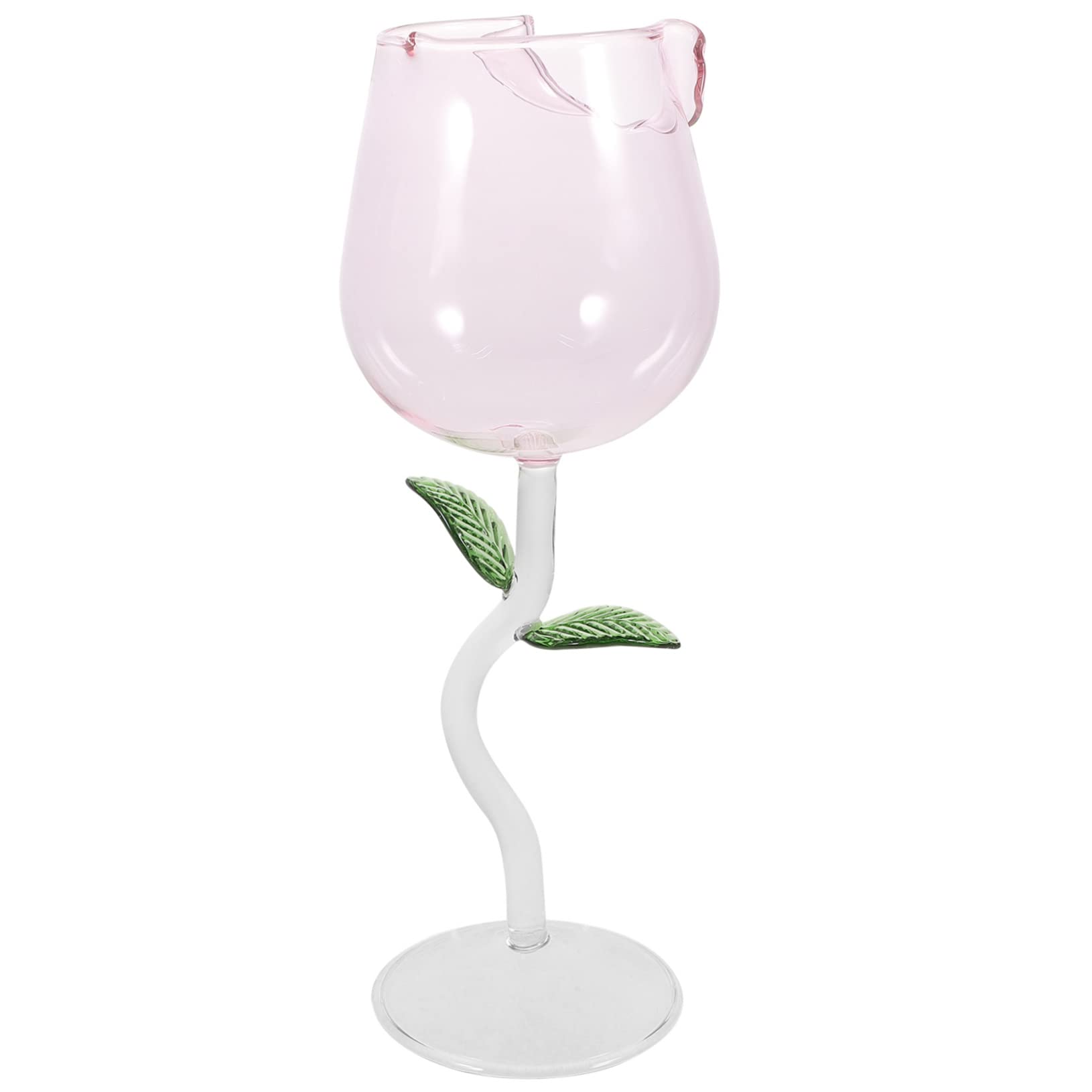 Verre à vin en verre rose résistant et facile à tenir pour fête et repas