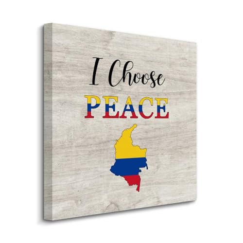 Lienzo de la bandera de Colombia de 20x20 pulgadas para decoración de cocina