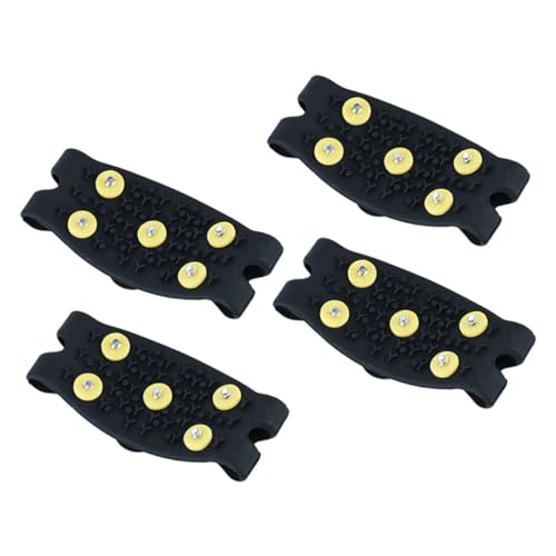 LIFKOME 2 Pairs Ice Cleats for Shoes and Boots Non-Slip Crampon Shoe Covers Gripper Spikes Ice Grippers for Winter Outdoor Activities