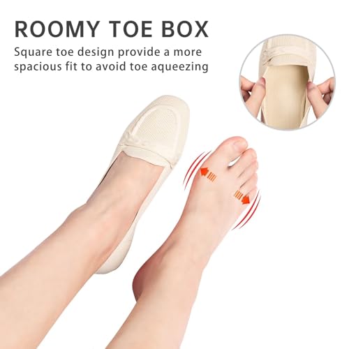 Image of Frank Mully Women's Loafer Flats Square Toe Comfortable Office Work Shoes, Cute Penny Loafer Slip On Walking Driving Shoes