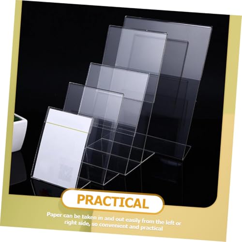 Présentoir menu résistant aux rayures VOSAREA support acrylique transparent - 7