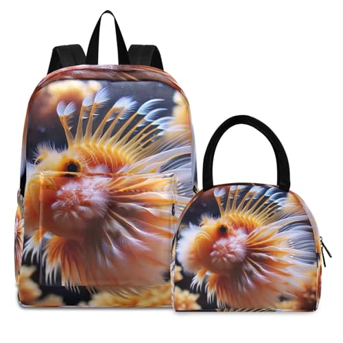 Ensemble sac à dos plage étanche fille cadeau poisson doré mer