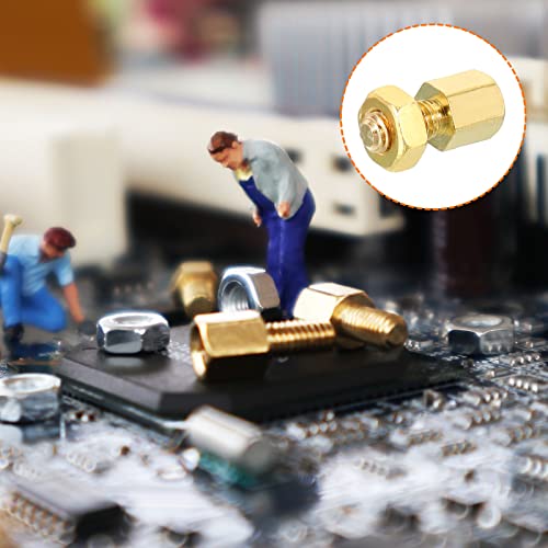 PATIKIL 5mm+6mm M3 Abstand schrauben, 40 Pack Messing Hex PCB Abstands muttern für Mutter bretter, Computer gehäuse, Leiterplatten, Elektronik, Goldton
