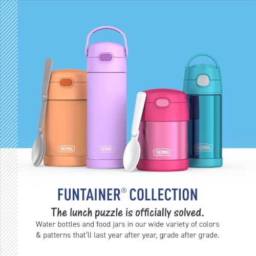 Image of THERMOS FUNTAINER Water Bottle with Straw, 12oz, Hot Rods