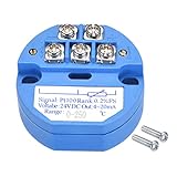uxcell PT100 Temperature Sensor Transmitter 24V DC 4-20mA 0℃ to 250℃
