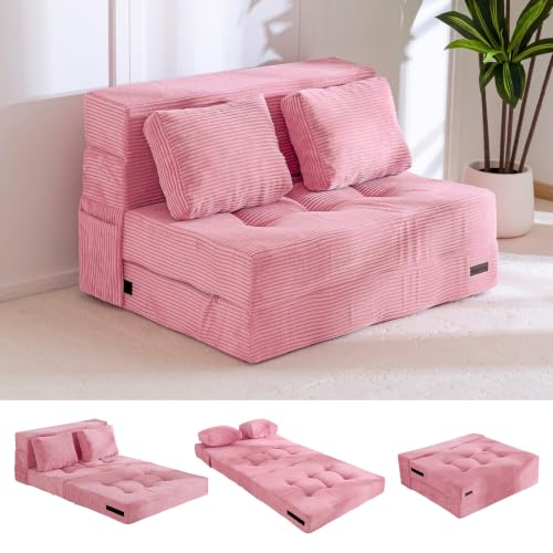 Image of MAXYOYO Convertible Sofa Bed, Fold Out Sofa Couch with Pillow for Adults