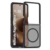 Effcotuo Custodia magnetica per Motorola Moto Razr 60 Ultra/ 70 Ultra [compatibile con MagSafe] flessibile in silicone acrilico opaco opaco