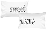Oh, Susannah Sweet Dreams Pillowcases Font 1 Couples Pillow Cases Guest Room Pillow Cases (2 Standard / Queen Pillowcases)