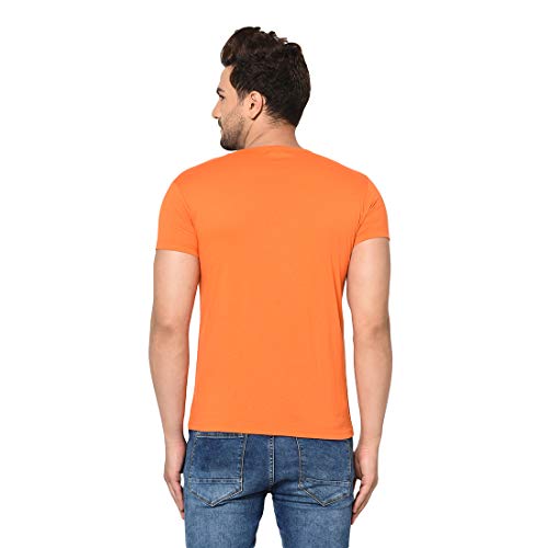 Image of Men's Cotton Blend Half Sleeve V Neck Tshirt