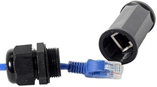 cablecc Locking Waterproof CAT6 RJ45 Female to Female LAN Ethernet Network Extension Adapter Coupler