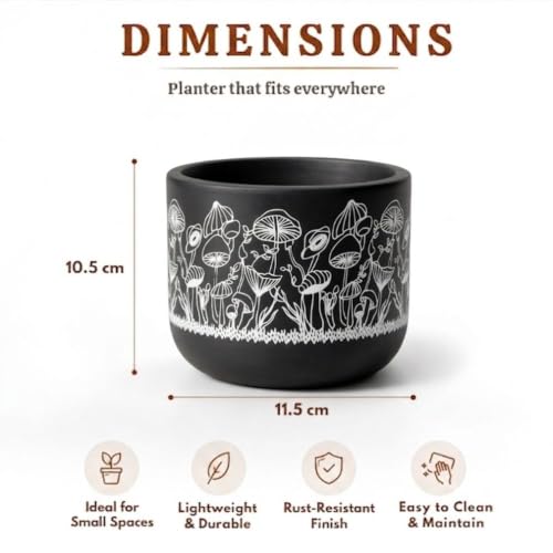 Image of Urban Upvan Decorative Terracotta Flower Shades Planter Pot for Home & Garden | Indoor Outdoor Flower Pot for Balcony, Living Room, Office & Table Decor (Pack of 1)
