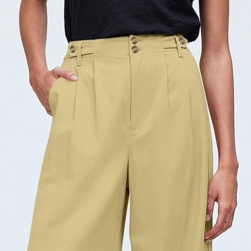 Wide Leg Dress Pants for Women High Waisted Business Casual Pants Baggy Comfy Office Work Pants Trousers with Pockets4