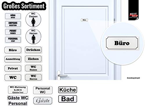 BIKE-label 3D Klo Toiletten Aufkleber Hinweisschild WC Damen Herren Toilette 70 x 70 mm 900014-VA