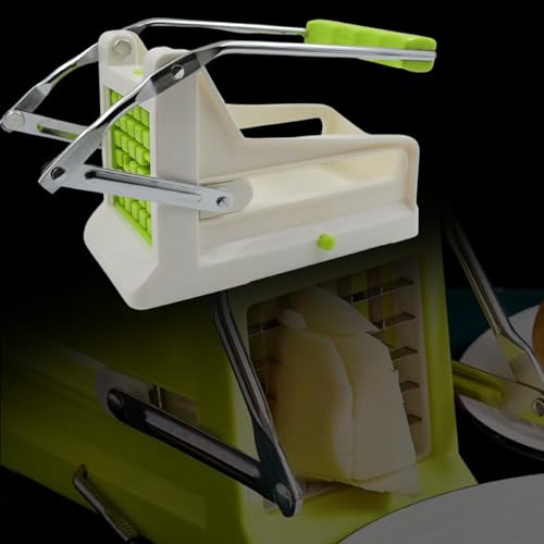 Image of French Fry Cutter Stainless Steel | Professional Potato Fries & Vegetable Cutter | Heavy Duty Manual French Fries Slicer for Potato, Onion, Carrot & Cucumber (1 Pc)