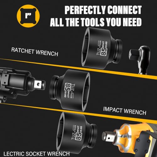 Image of 1 Inch Drive 85mm Standard Metric 6 Point CR-MO Impact Socket