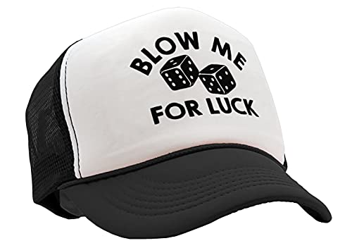 Image of Guacamole - Blow ME for Luck - Casino Craps dice - Vintage Retro Style Trucker Cap Hat