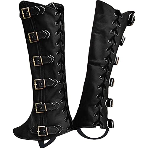 Sangle de jambe médiévale en cuir synthétique pour masquer des chaussures modernes