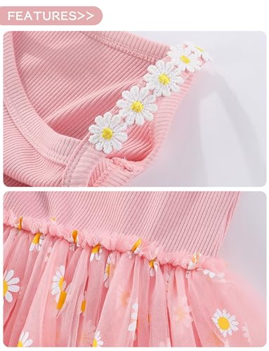 Happy Cherry Toddler Girls Tutu Dress Tulle Cami Dresses Casual Ruffle Sundress Sleeveless Mesh A Line Flowy Party Birthday2