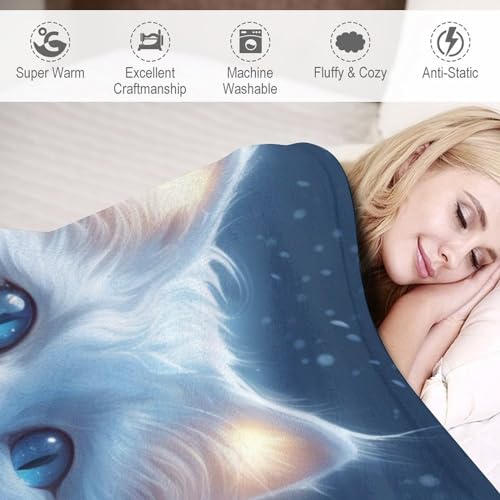 Manta de forro polar con diseño de gato para llenar de calidez y amor tu sofá 6