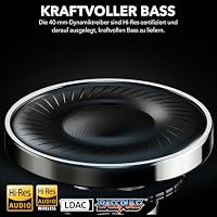 1Mii Y8+ Noise Cancelling Kopfhörer Over-Ear Bluetooth Kabellos, Schwarz – Ansicht 2