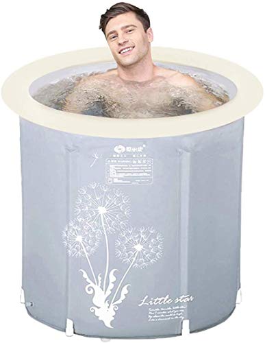 Hyun times Portable Foldable Bathtub, Plastic Free Standing Bathing Tub - Ideal