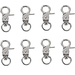 8 Pcs Bird Cage Lock Bird Cage Lobster Clasp, Birdcage Lock Birds Cage Clip Dove Cage Door Keychains Swivel Clip Rabbit Cage Door Locks Purse Hooks to Rotate Shackle Stainless Steel Iron Wire