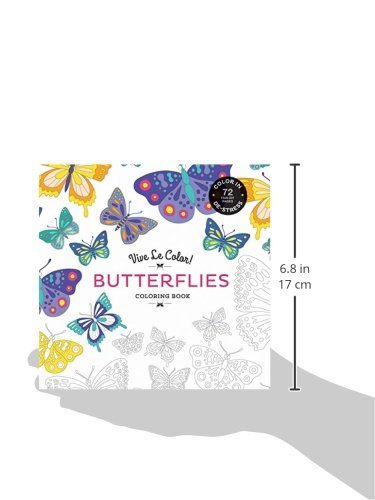 Butterflies: Color In; De-stress - 72 Tear-out