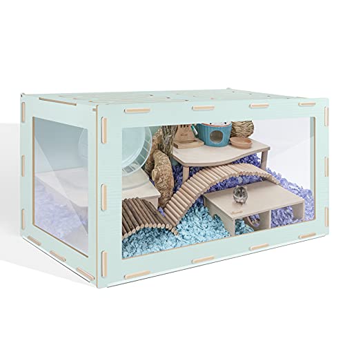 Niteangel Bigger World - MDF Aspen Terrarium (30 x 15 x 17.7 inches, Apple Green)