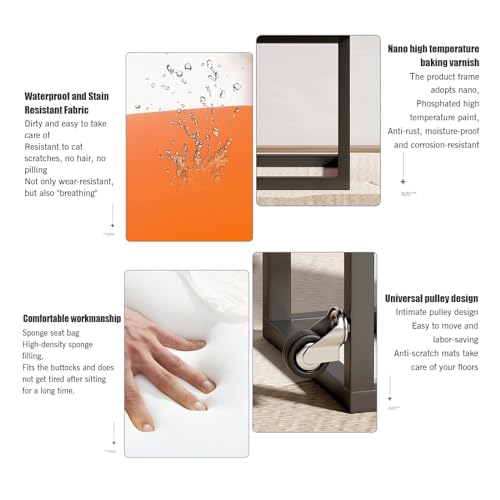 Tabourets de pied orange cube 5 en 1 pour optimiser l'espace - 7