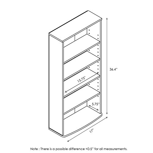 FURINNO Jaya 4-Tier Multimedia Storage Tower, Espresso by Furinno - Image 8