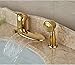 Kitchen Taps Faucet Luxury Deck Mounted Shape Tap Golden Finish Faucet 3Pcs Hot & Cold Faucet