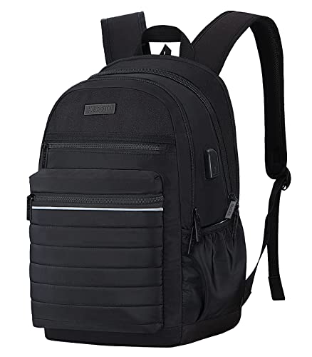 Image of KEOFID Casual Backpack for Women, Work Backpack for Women, Back pack for School College, Carry-On travel backpacks, Anti-Theft Womens backpacks, School bookbag for girls(Full Black)