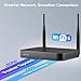 Kittyhok Wireless NVR Security System 10CH Black Recorder with Dual WiFi Router, Long Range WiFi, Built-in Speaker, Motion Recording & Alerts, Supports up to 6TB HDD