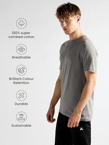 Image of Clans & Hans Men's Super Combed Cotton T Shirt, Regular Fit Round Neck Tshirt, Half Sleeves, Plain T-Shirt for Men