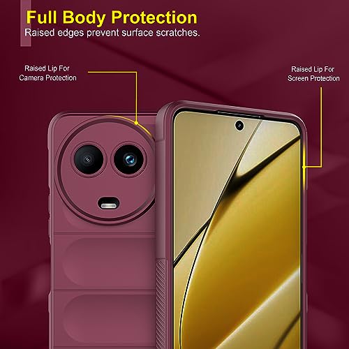 Image of Zapcase Back Case Cover for Realme Narzo 60X 5G | Compatible for Realme Narzo 60X 5G Back Cover | Liquid Silicon Magic Case with Camera Protection | Plum
