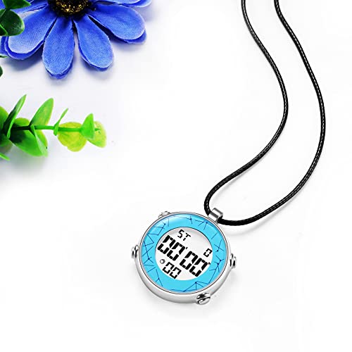 Image of JewelryWe Men Women Digital Clip Watch Mini Microlight Backpack Buckle Belt fob Watches for Rock Climbing Doctors Nurses Chefs for Mother's Day