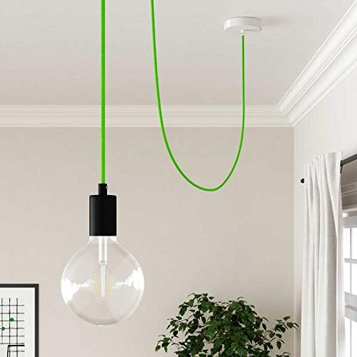 CA Creative Cables Neon Green Covered Round Electric Cable - RF06-150ft, 3 x 18 AWG