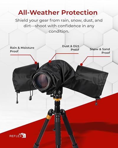 Funda impermeable para cámaras réflex digitales Nikon y Panasonic con cordón ajustable 4