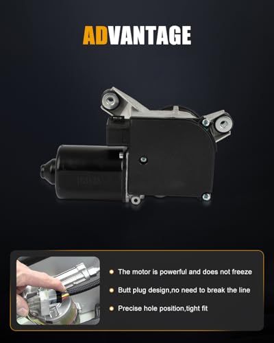 Image of ROADFAR Front Windshield Wiper Motor Fit for Chevrolet C1500 C2500 C3500 | Fit For Cadillac For Escalade|For GMC For C1500 1991-1999|For GMC For C7000 Topkick|Replace 22100736|22101097|5 Pins