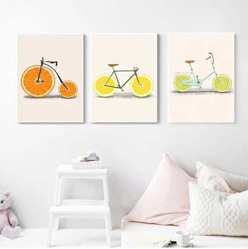 Peinture sur toile abstraite pour habiller un mur vide décoration de cuisine jaune et orange