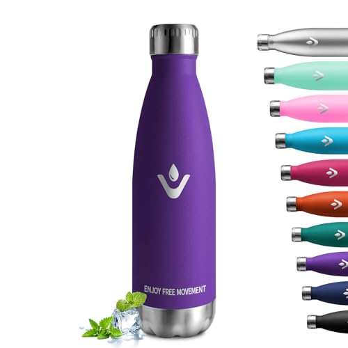 Botella Termica 500ml, Cantimplora Acero Inoxidable sin BPA, Botella de Agua Reutilizable con Doble Aislamiento, A Prueba de Fugas, Termo Agua para Niños, Escuela, Oficina, Gimnasio y Deporte​