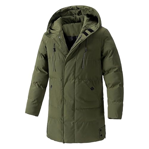 Veste matelassée homme avec isolation thermique et grande capuche protectrice