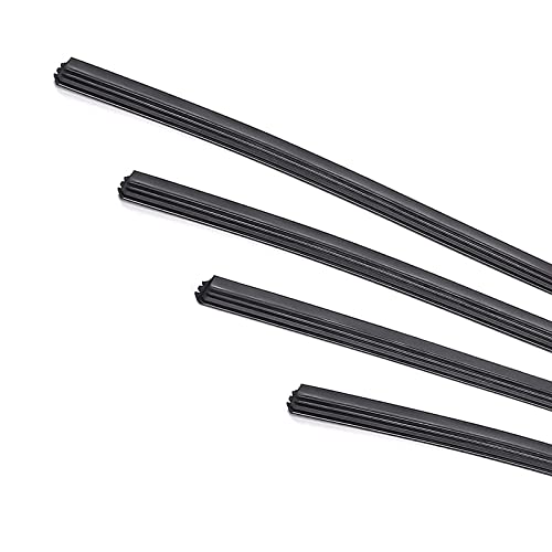 Dewkou Pack-4 Windshield Wiper Blade, 28In Car Wiper Blade, Universal Silicone Frameless Windshield Wiper Blade Refills For Most Cars Buses Vans Trucks (Black) #TOP23